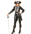 Silver Jacquard Parade Coat For Woman