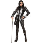 Silver Jacquard Parade Coat For Woman