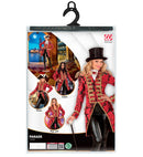 Red Jacquard Parade Coat For Woman