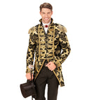 Gold Jacquard Parade Coat For Man
