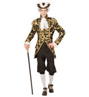 Gold Jacquard Parade Coat For Man