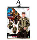 Gold Jacquard Parade Coat For Man