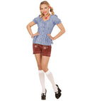 Blue Chequered Blouse