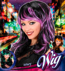 Streaked Wavy Wig In Polybag - 3Colors Ass.: Purple, Green, Orange
