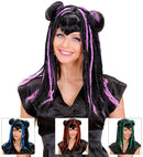 Mitsuko Wig In Polybag - 4 Colors Ass.: Red, Blue, Purple, Green