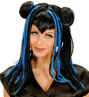 Mitsuko Wig In Polybag - 4 Colors Ass.: Red, Blue, Purple, Green