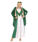 Renaissance Queen Velvet - Green -  Dress, Headpiece 