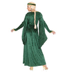 Renaissance Queen Velvet - Green -  Dress, Headpiece 