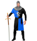 Medieval Warrior - Blue  Coat, Belt, Hood 