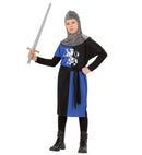 Medieval Warrior - Blue  Coat, Belt, Hood 