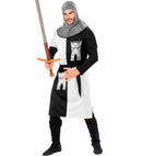 Medieval Warrior - White  Coat, Belt, Hood 