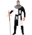 Medieval Warrior - White  Coat, Belt, Hood 