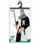 Medieval Warrior - White  Coat, Belt, Hood 