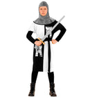 Medieval Warrior - White  Coat, Belt, Hood 