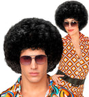 Black Unisex 70S Disco Wig In Polybag