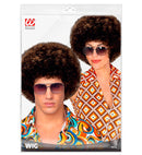 Brown Unisex 70S Disco Wig In Polybag