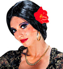 Carmen Wig With Flower In Polybag