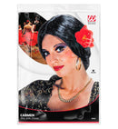 Carmen Wig With Flower In Polybag