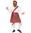 Cocky Scotsman  Shirt, Kilt, Sash, Shorts With Phallus, Hat With Beard 