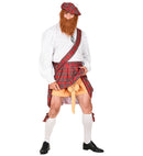Cocky Scotsman  Shirt, Kilt, Sash, Shorts With Phallus, Hat With Beard 
