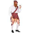 Cocky Scotsman  Shirt, Kilt, Sash, Shorts With Phallus, Hat With Beard 