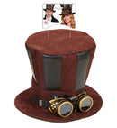Top Hat Steampunk With Goggles 21 Cm