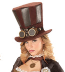 Top Hat Steampunk With Goggles 21 Cm