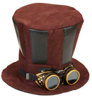 Top Hat Steampunk With Goggles 21 Cm