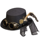Top Hat Steampunk With Goggles & Clockwork Deco 12 Cm
