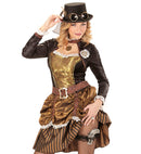 Top Hat Steampunk With Goggles & Clockwork Deco 12 Cm