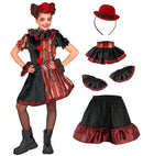 Wicked Clown  Dress, Pettiskirt, Ruff, Cuffs, Mini Hat 