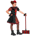 Wicked Clown  Dress, Pettiskirt, Ruff, Cuffs, Mini Hat 