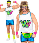 The 80S Aerobic Star  Tank Top, Shorts, Headband, Wristbands, Socks  