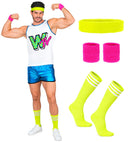 The 80S Aerobic Star  Tank Top, Shorts, Headband, Wristbands, Socks  