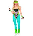 The 80S Aerobic Star  Bodysuit, Tights, Belt, Headband, Legwarmers  