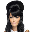 60s Brigitte Bouffant Wig Adult Black 1