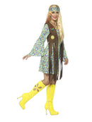 60s Hippie Chick Costume with Dress Ladies Outfit 3