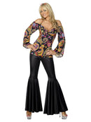 60s Hippie Costume Womans Floral Festival Outfit 3