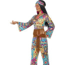 60s Hippy Flower Power Costume Adult Blue Yellow 2