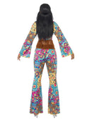 60s Hippy Flower Power Costume Adult Blue Yellow 3