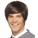 60s Male Mod Short Wig Adult Brown 1