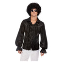 60s Ruffled Shirt Black 1