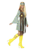 60s Hippie Chick Costume with Dress Ladies Outfit