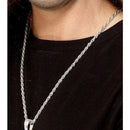 60s Peace Sign Hippie Medallion Adult Silver_1 sm-29899