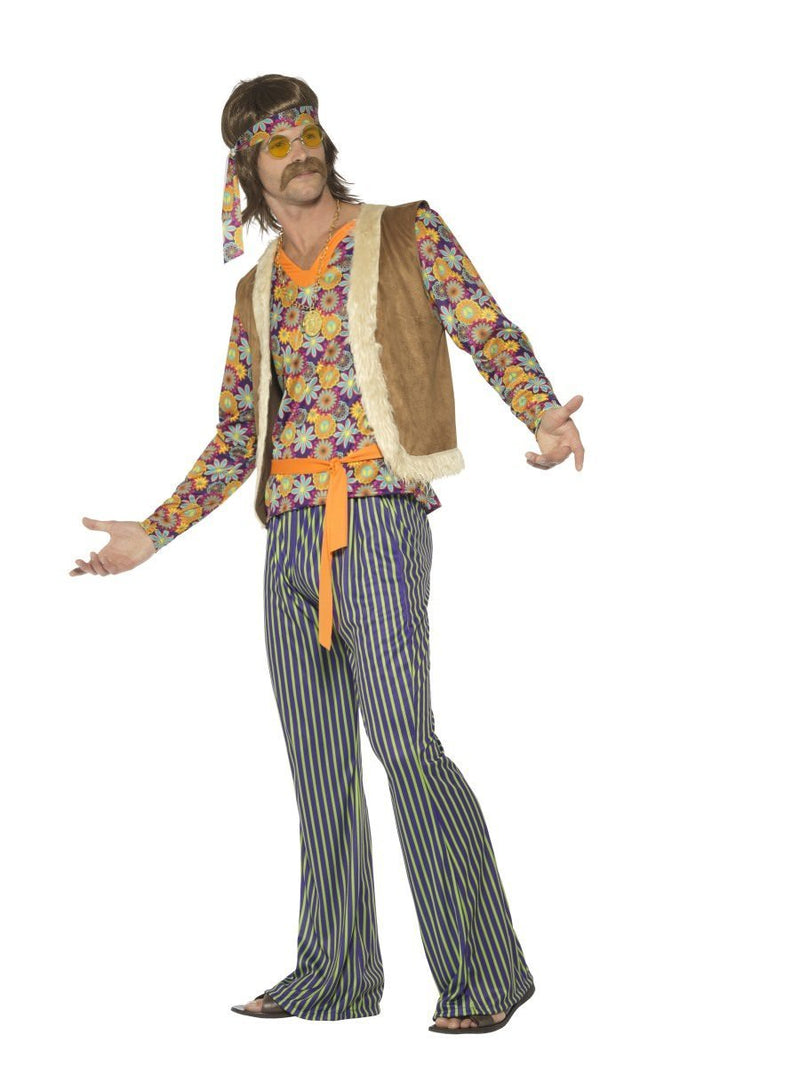 60s Singer Costume Mens Multi Coloured