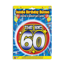 60th Birthday Jumbo Badge Button Pin 1