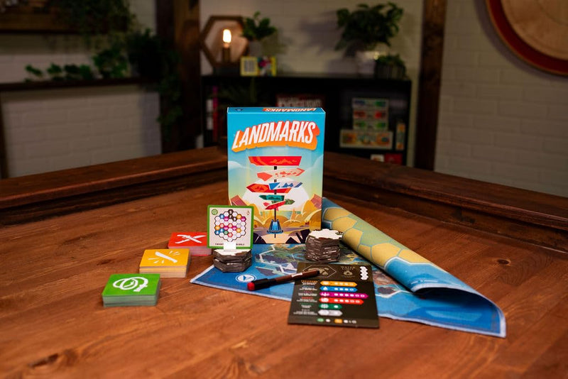 Landmarks | Cooperative Board Game for Adults and Kids | Fun Game for Family Game Night | Word Association Party Game | Ages 10 and up | 2-10 Players | Average Playtime 20 Minutes | By Floodgate Games