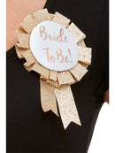 Bride To Be Rosette Rose Gold Wedding Hen Night Party Accessory 1
