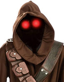 Jawa Costume Hooded Brown Robe Light Up Eyes Star Wars Adult