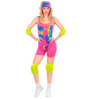 The 80S Rollerblader  Bodysuit, Shorts, Visor, Elbow Pads, Knee Pads 